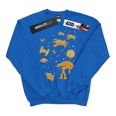 (XXL, Royal Blue) Star Wars Mens Gingerbread Battle Sweatshirt