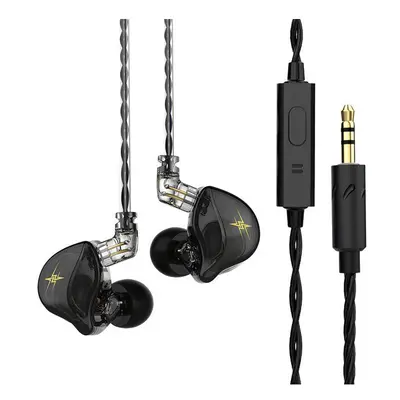 (Black, With Mic) In-Ear Earphones 1D Hi-Fi Bass Earbuds Deep Bass Stereo Monitor Headphones Spo