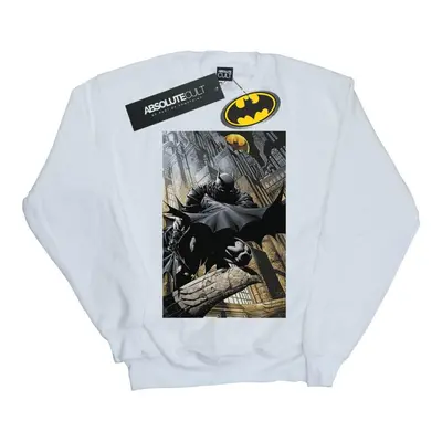 (M, White) DC Comics Mens Batman Night Gotham City Sweatshirt