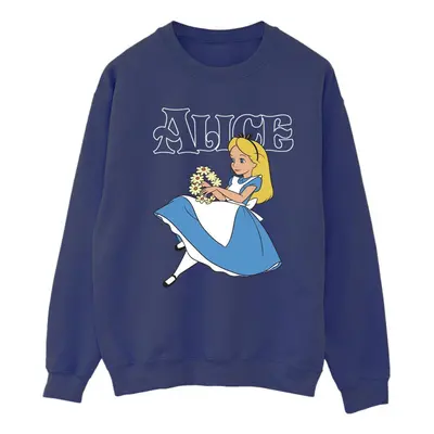 Disney Womens/Ladies Alice In Wonderland Flowers Sweatshirt