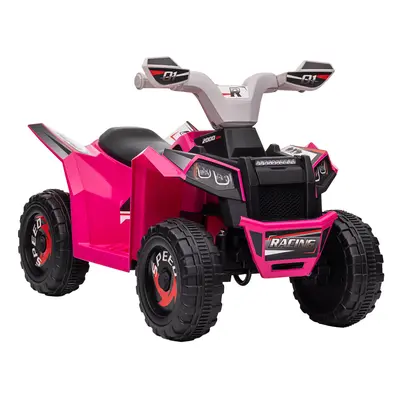 HOMCOM Electric Quad Bike, 6V Kids Ride-On ATV, for Ages Months - Pink