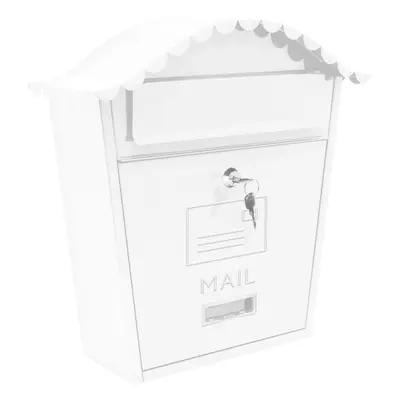 (White, Classic) GardenKraft Wall-Mounted Letterboxes / Styles & Colours / Secure & Lockable Pos