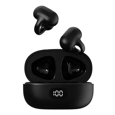 (Black) True Wireless Headphones TWS Earbuds Ear Clip Bluetooth 5.3 Stereo Surround sound HIFI f