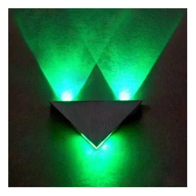 (Green) Modern High Power 3W LED Triangle Decoration Wall Light Sconce Spot