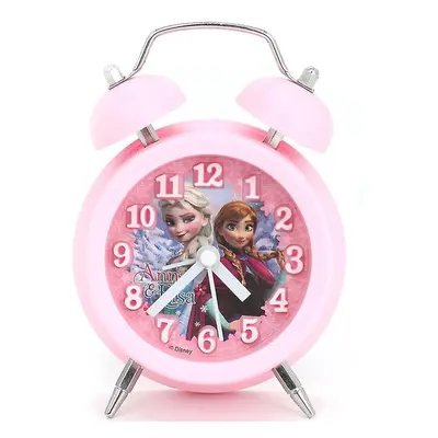 New Alarm Clock Elsa Anna Frozen Student Cartoon Bedside Clock Girls' Bedroom Dual Bell ES1149