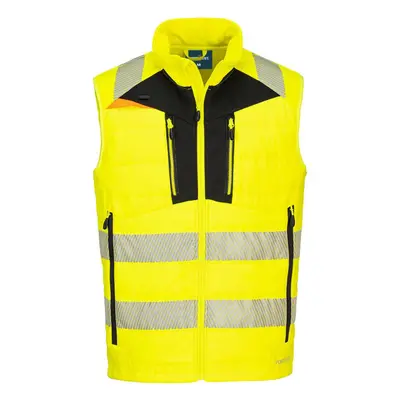 (4XL, Yellow/Black) Portwest Mens Softshell Hi-Vis Body Warmer