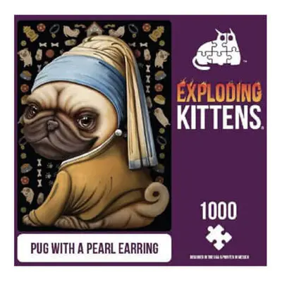 Exploding Kittens Puzzle 1000pcs (Pug w P.Earring)