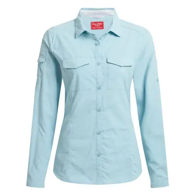 (20 UK, Sky Blue) Craghoppers Womens/Ladies Adventure III Nosilife Long-Sleeved Shirt