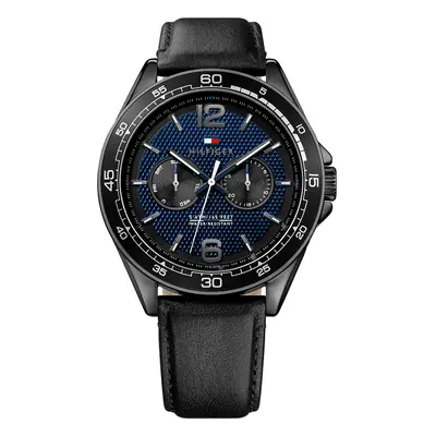 TOMMY HILFIGER MEN'S WATCH Eric Blue Dial Black Strap Watch