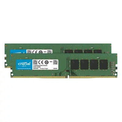 Crucial 32GB Desktop DDR4 MHz UDIMM Memory Kit (2 x 16GB)