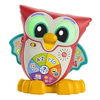 Fisher-Price Linkimals Light-Up & Learn Owl, English Version, interactive musical learning toy w