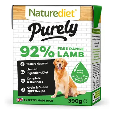 Naturediet - Purely, Complete Wet Food, Lamb, 390g (Pack of 18)