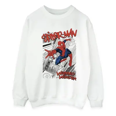 (XXL, White) Marvel Mens Spider-Man Sketch City Sweatshirt