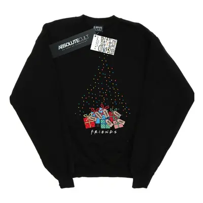 (M, Black) Friends Womens/Ladies Christmas Tree Lights Sweatshirt