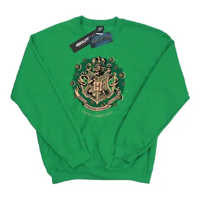 (S, Irish Green) Harry Potter Mens Christmas Wreath Sweatshirt