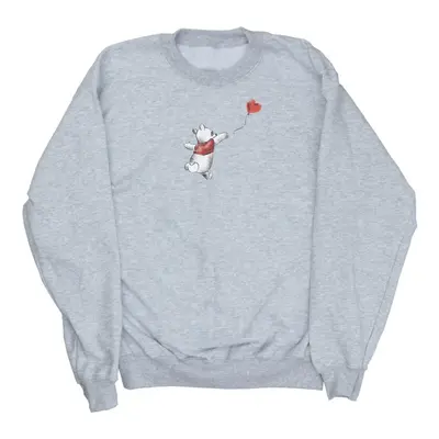 (S, Sports Grey) Disney Womens/Ladies Winnie The Pooh Balloon Sweatshirt