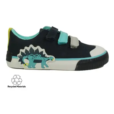 (8.5 (Children's)) Foxing Tail Kids | Navy Combi | Childrens Riptape Shoes