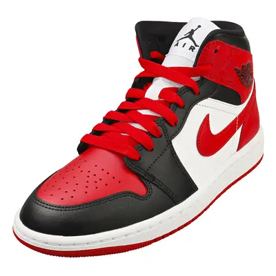 Nike Air Jordan Mid Womens Fashion Trainers in Black Red - 7.5 UK