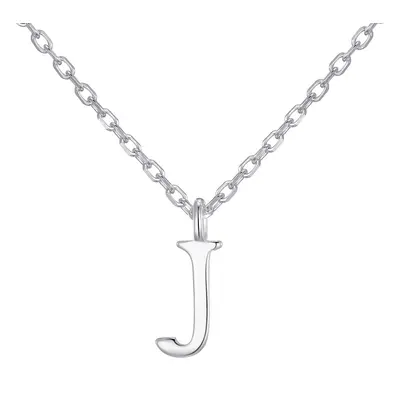 Sterling Silver Initial J Necklace