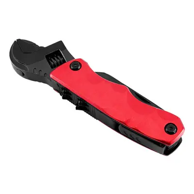 (Red) In Multifunctional foldable wrench Outdoor Portable Multifunctional Tool Suitable For Outd