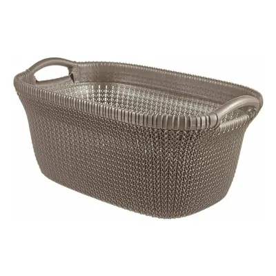 Curver Laundry Basket Knit 40L Metallic Brown Clothes Hamper Laundry Hamper