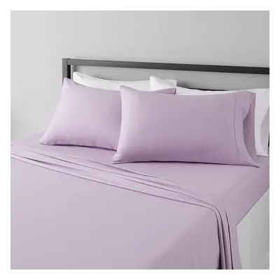 Amazon Basics Lightweight Super Soft Easy Care Microfiber 4-Piece Bed Sheet Set with 14-Inch Dee