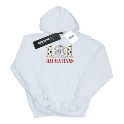 (S, White) Disney Mens Dalmatians Puppy Hug Hoodie