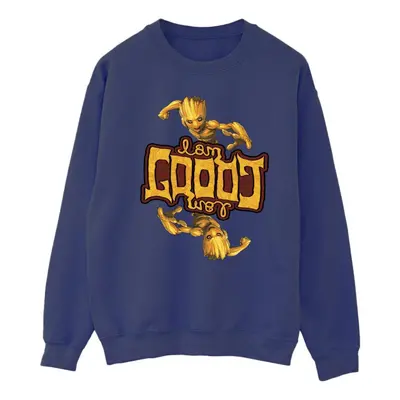 (3XL, Navy Blue) Marvel Mens Guardians Of The Galaxy Groot Inverted Grain Sweatshirt