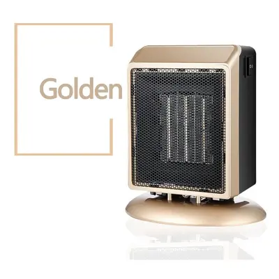 (Golden, EU) Portable 900W Electric Heater 110-220V | Mini Space Warmer for Room Heating