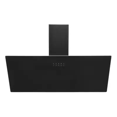 90cm Glass Cooker Hood Black Angled Chimney Extractor Fan - SIA AH90BL