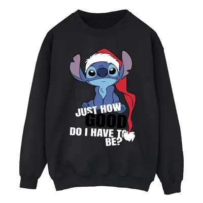 (M, Black) Disney Mens Lilo & Stitch Just How Good Sweatshirt