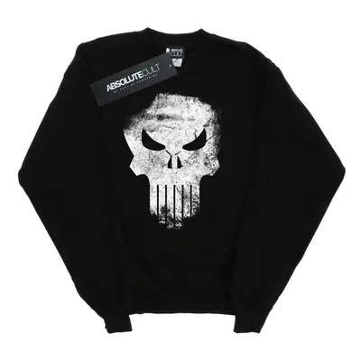 (L, Black) Marvel Mens The Punisher Distrressed Skull Sweatshirt