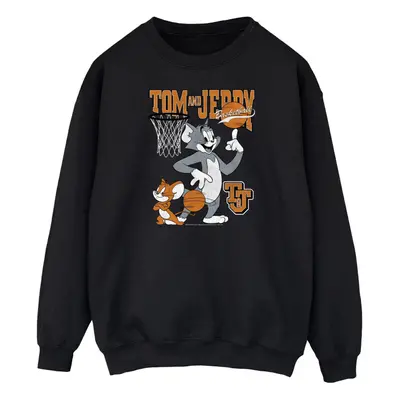 (XL, Black) Tom and Jerry Mens Spinning Basketball Cotton Sweatshirt