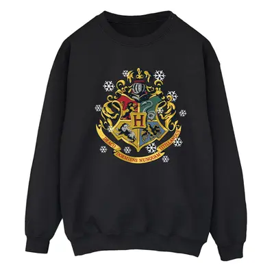 (M, Black) Harry Potter Womens/Ladies Christmas Crest Sweatshirt