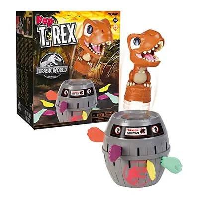 TOMY Pop Up Trex Classic Children's Action Game, Family & Preschool Kids Game, Jurassic World Ga