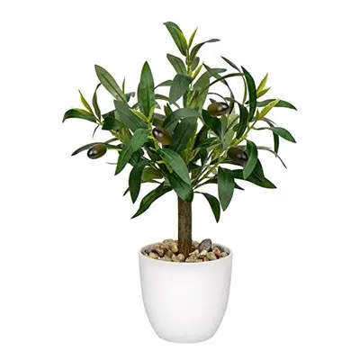 Artificial Olive Plant in Pot Fake Olive Plant Potted, Faux Plant Small Greenery Decorative Arti