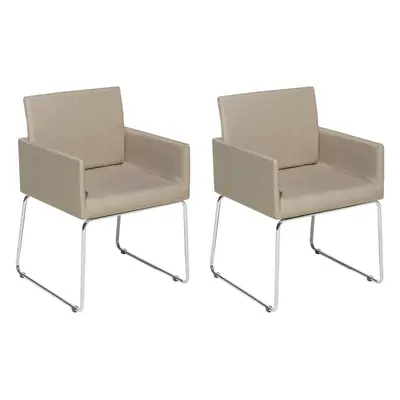 Set of Dining Chairs GOMEZ Beige