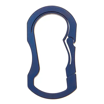 (Blue) Lightweight Titanium TC4 Keychain Backpack Hanging Buckle Outdoor Carabiner