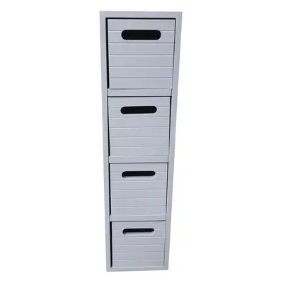 4 Drawer Chest Cabinets Storage Unit Bathroom Fully Assembled Home Grey -0314