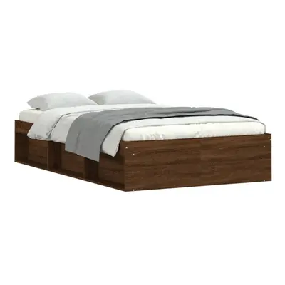 (brown oak, x cm) vidaXL Bed Frame Bedroom Mattress Foundation Guest Room Bedstead Bed Base