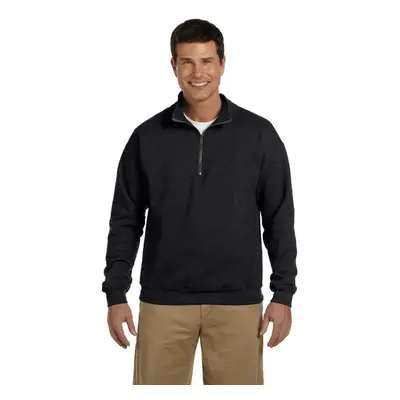 Gildan Adult Fleece Quarter-Zip Cadet Collar Sweatshirt Style G18800 Black Small