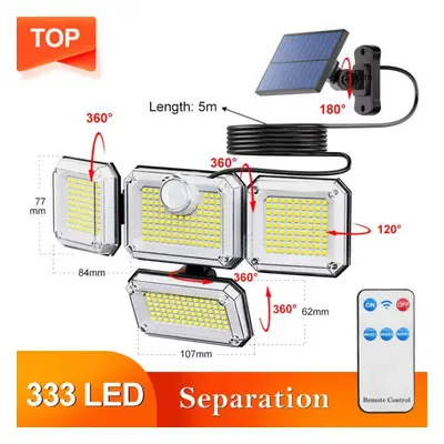 (Separation-333 SMD) 122/138/171/198/333 Led Solar Lights Outdoor Motion Sensor Human Induction 