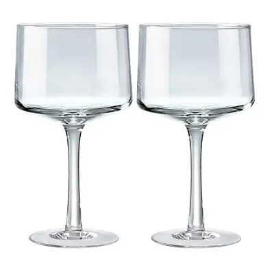 - Natural Canvas Large Gin Glasses Set of 2-600ml - Hand Blown Hand Finished Contemporary G&T Co