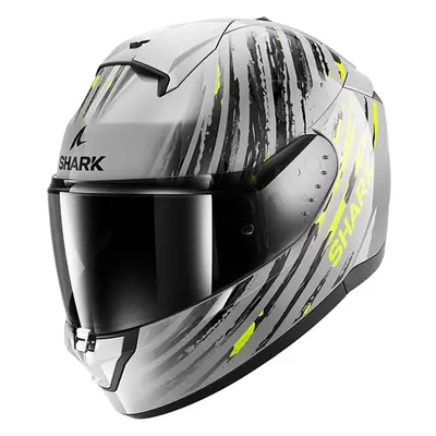 (S) Shark Ridill Full Face Helmet Assya Silver / Anthracite / Yellow