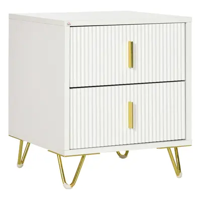 HOMCOM Drawer Dresser, Chest of Drawers Storage Cabinet, White