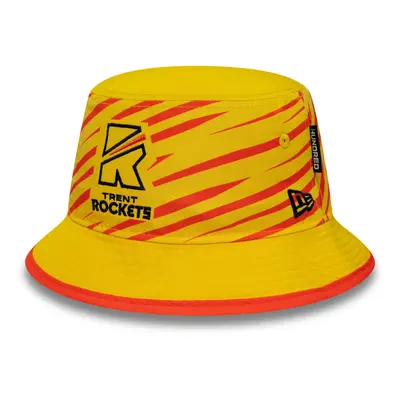 (Yellow/Red, Medium) Trent Rockets The Hundred New Era All Over Print Bucket Hat