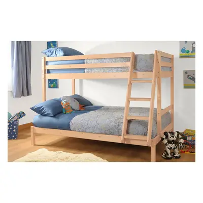 (Natural) Bexley Wooden Triple Bunk Bed with Tanya Mattresses