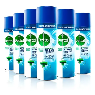 Dettol Antibacterial All-In-One All Purpose Disinfectant Spray Crisp Linen, 400ml, Multipack Of