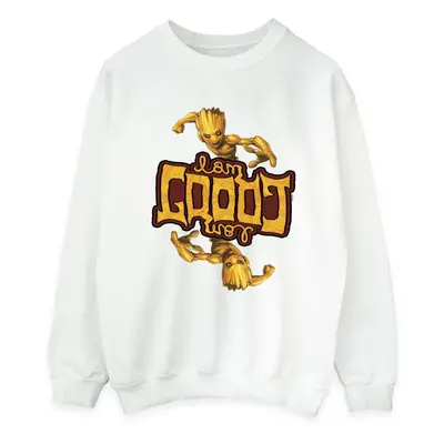 (XL, White) Marvel Womens/Ladies Guardians Of The Galaxy Groot Inverted Grain Sweatshirt