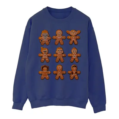 (XXL, Navy Blue) Star Wars Mens Christmas Gingerbread Sweatshirt